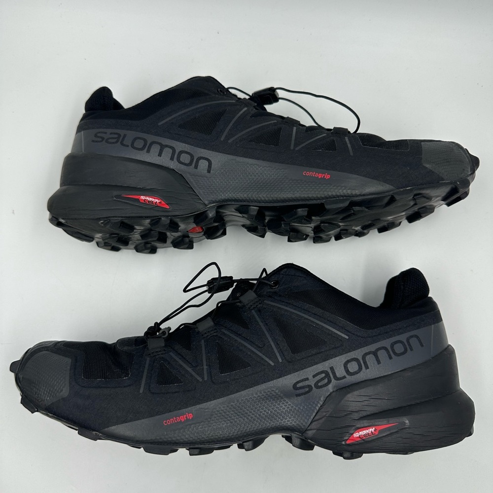 Salomon Speed Cross 5 Triple Black Trail Running Shoes Sneakers Men's Size 11